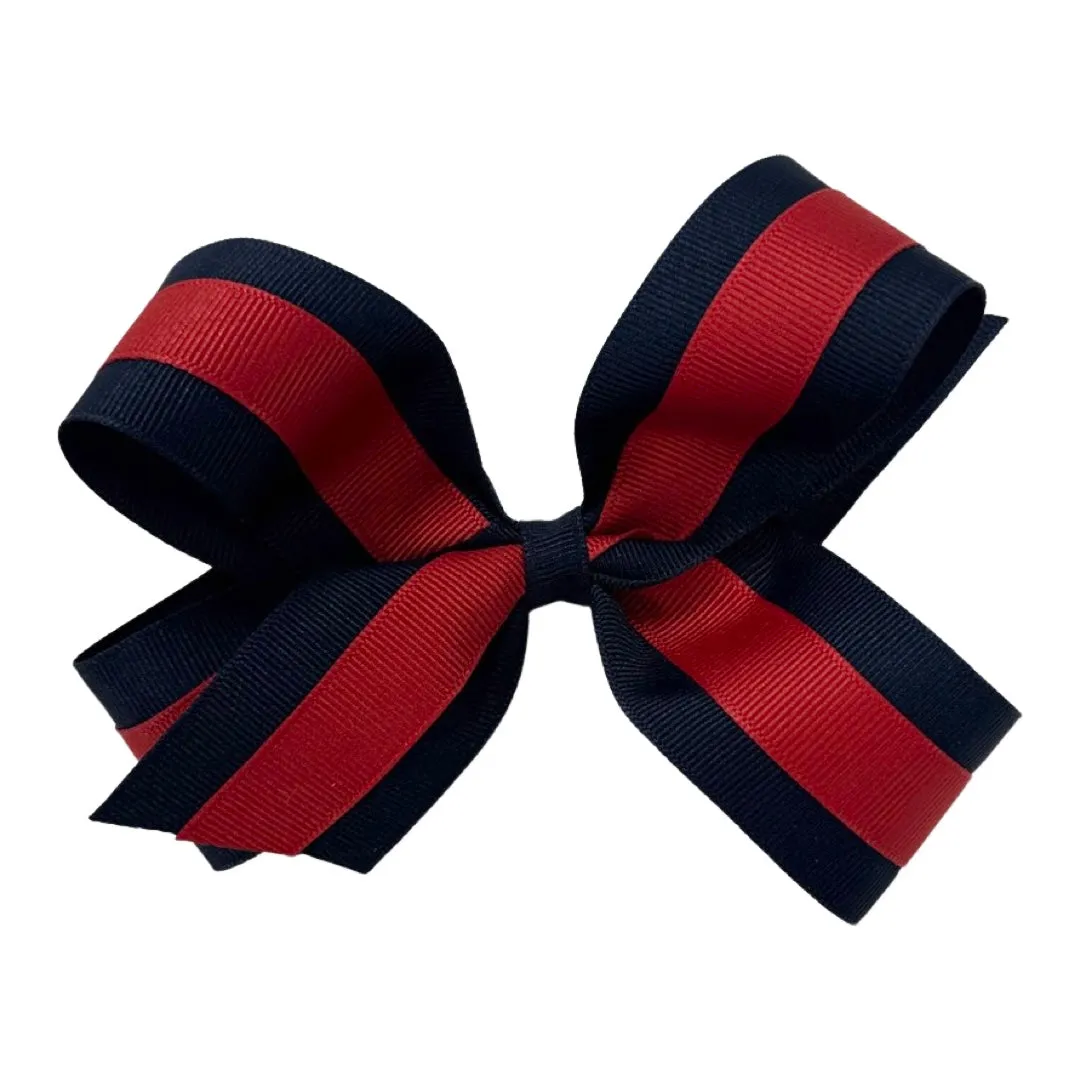 Basically Bows & Bowties Large Grosgrain Layered Hair Bow on Clippie