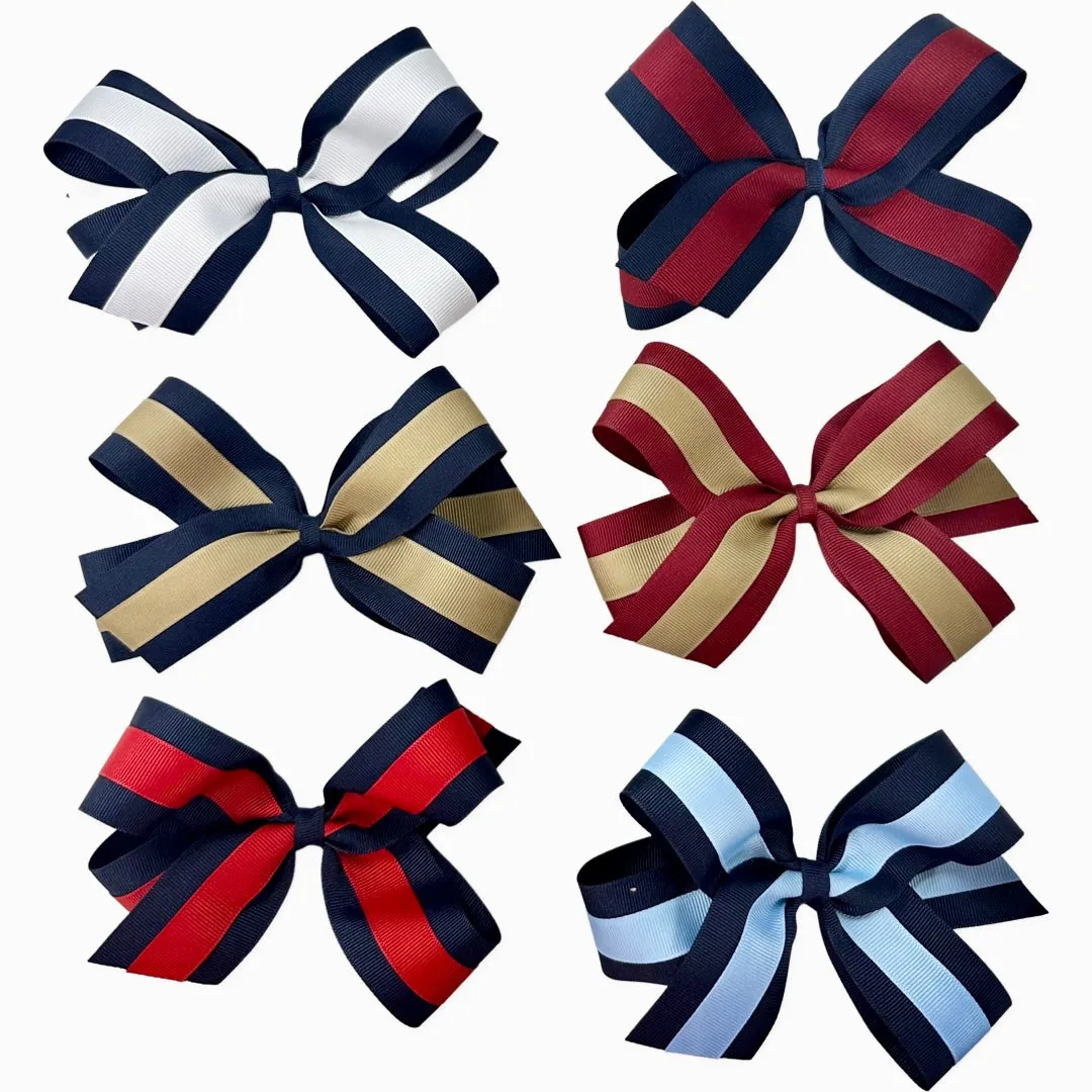 Basically Bows & Bowties Large Grosgrain Layered Hair Bow on Clippie