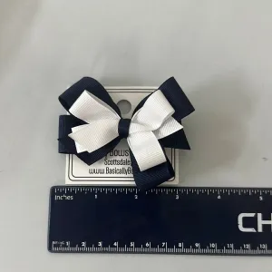 Basically Bows & Bowties Small 2 Layer Grosgrain Hair Bow on French Barrette