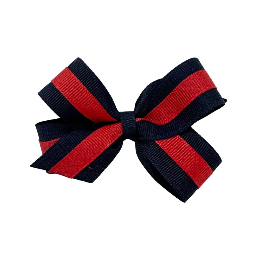 Basically Bows & Bowties Small Grosgrain Layered Hair Bow on Clippie