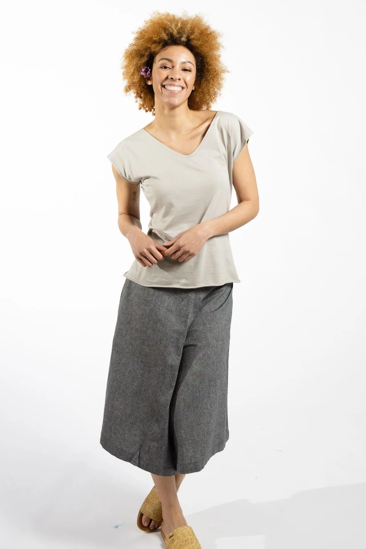 Culotte Pants - Grey