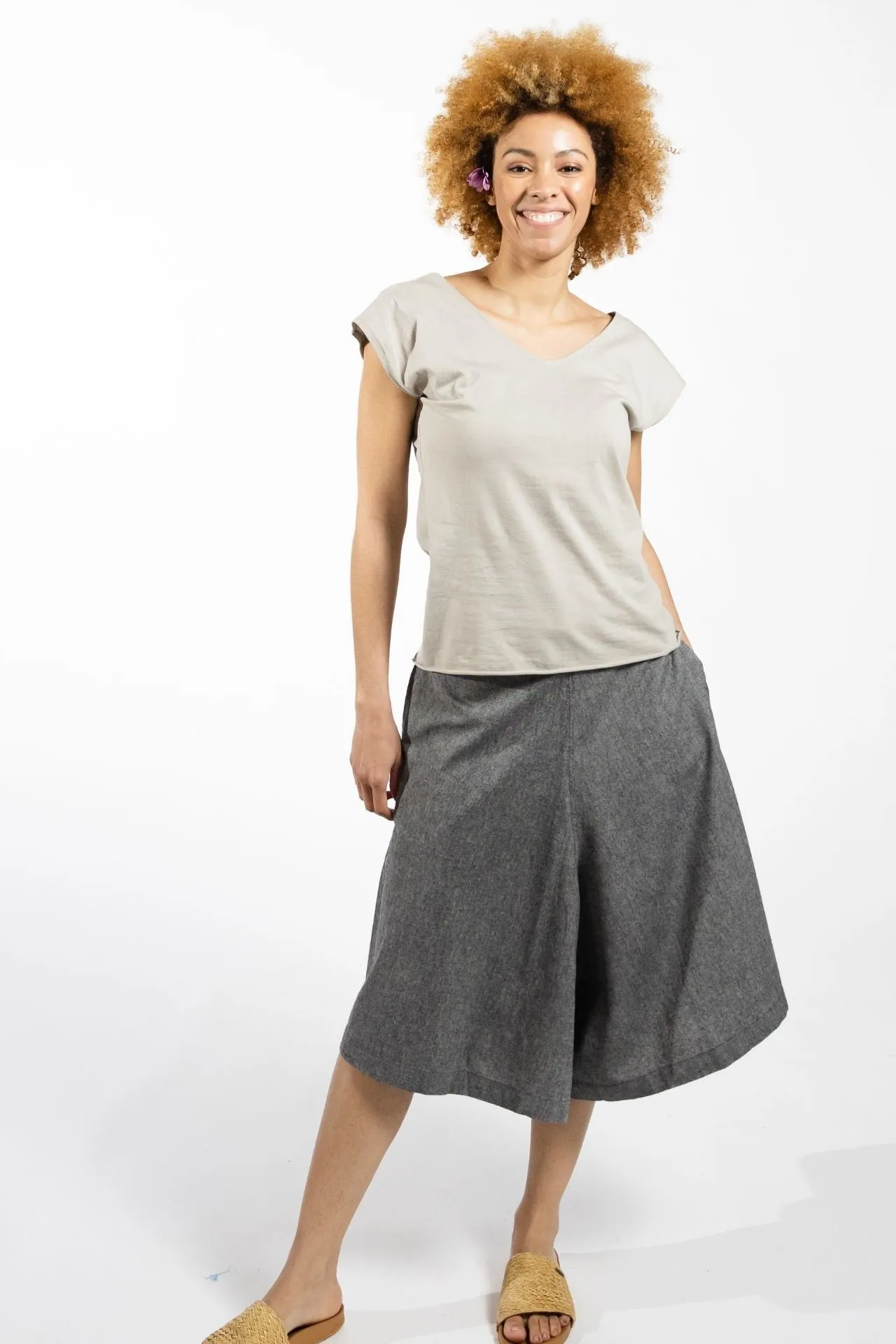 Culotte Pants - Grey