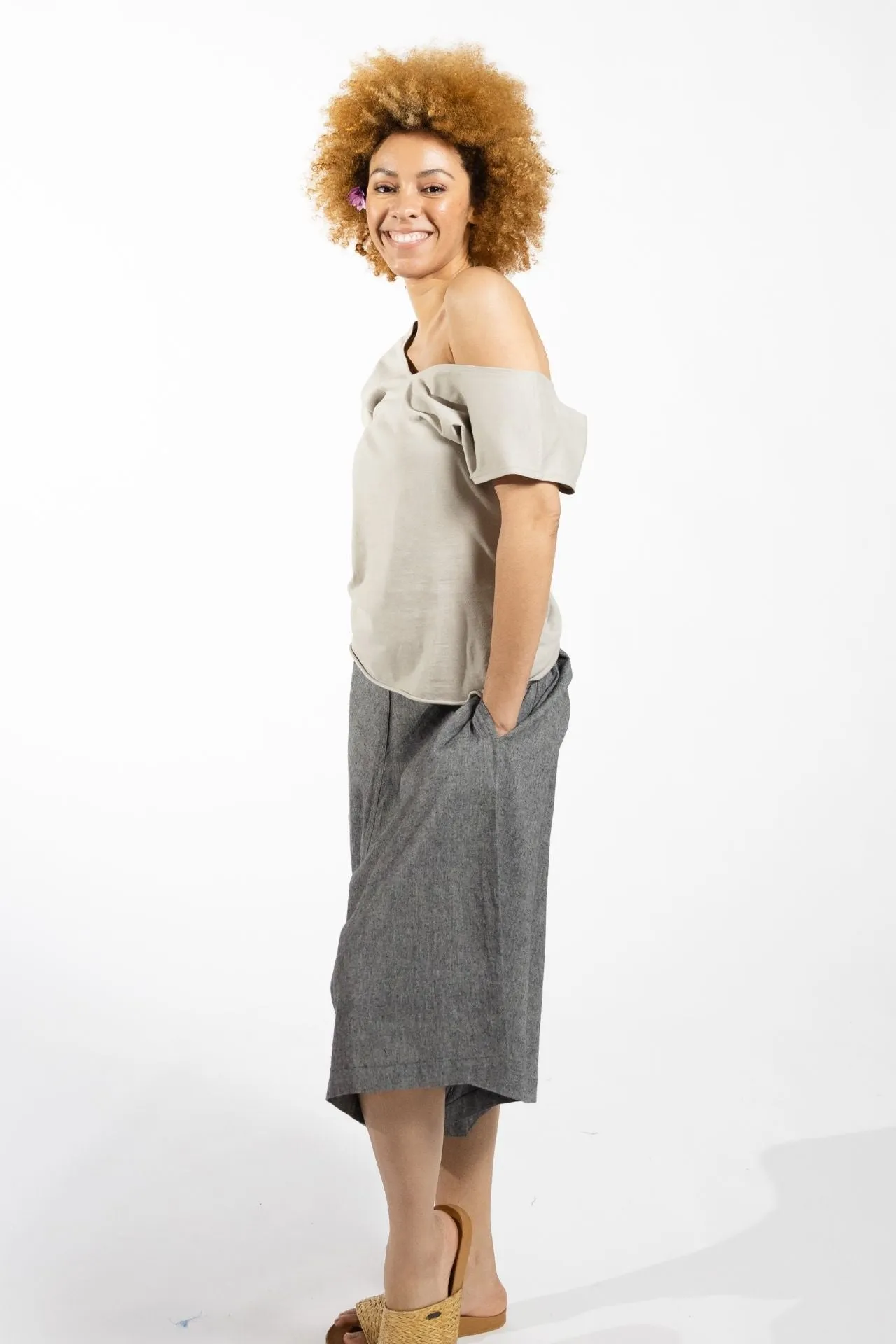 Culotte Pants - Grey