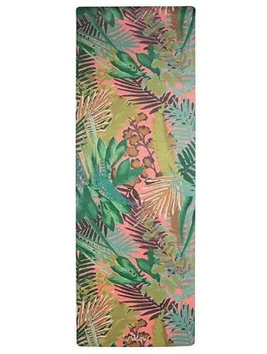 Luxury Yoga Mat | Kew Tropics Hot Pink