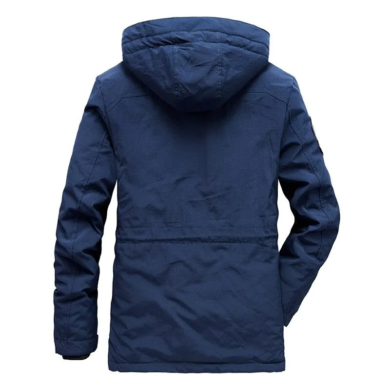 Men's Warm Thick Hooded Military Parka Jacket