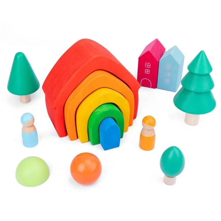 Rainbow House Nesting Stacking Toy