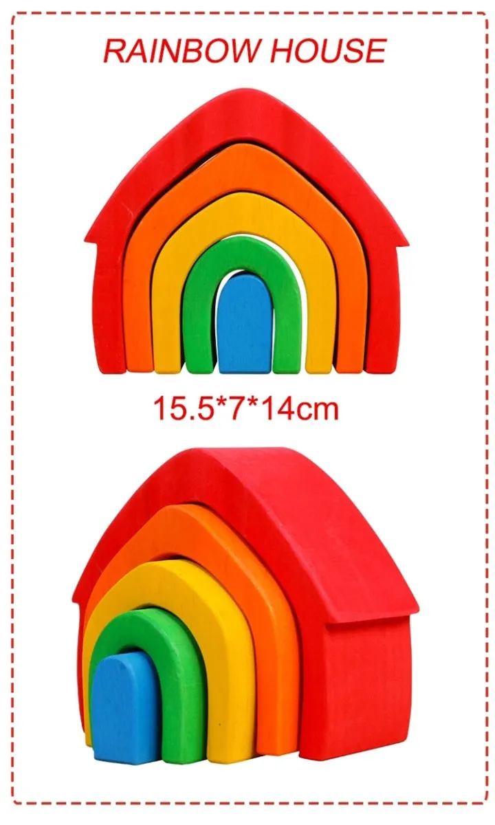 Rainbow House Nesting Stacking Toy