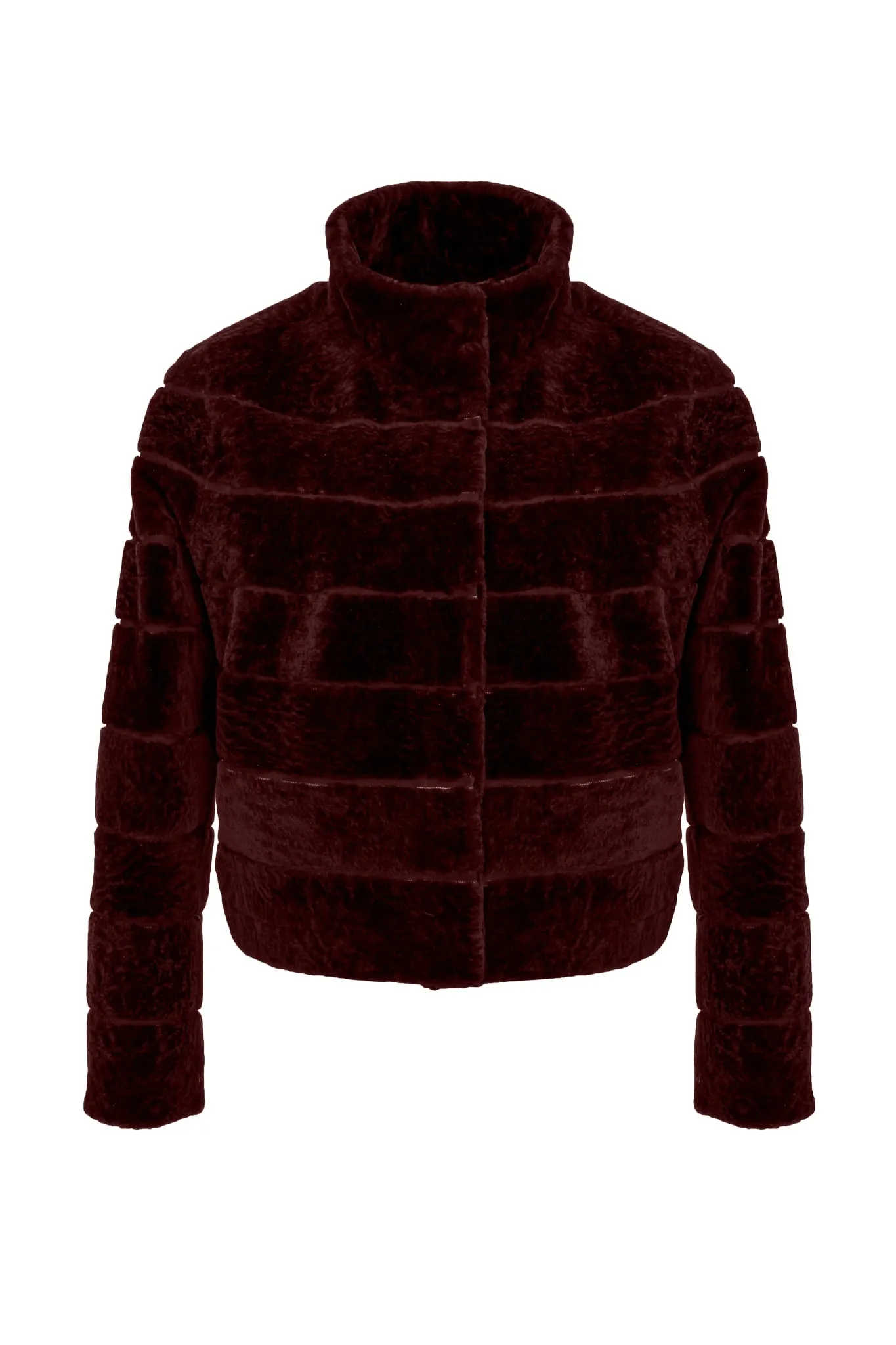 Reversible Textured Shearling Lamb Jacket