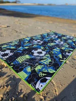 Schmik Sand Free Towel Soccer Print