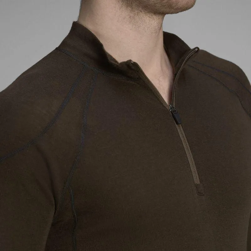 Seeland Climate Mens Merino Wool Base Layer Set - Clay Brown