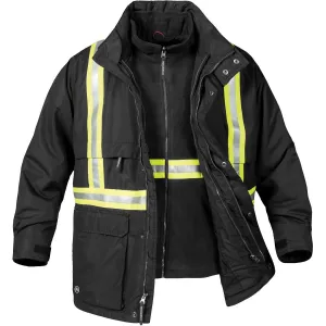 Stormtech Men's Black Explorer 3-In-1 Reflective Jacket