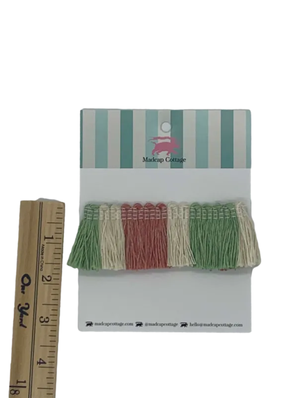 Tri-Color 1.75″ Brush Trim Sample | Meadow Green